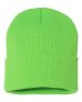 Sportsman - 12" Solid Cuffed Beanie - SP12 - Neon Green