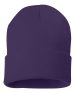 Sportsman - 12" Solid Cuffed Beanie - SP12 - Purple