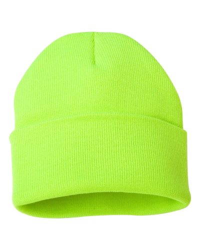 Sportsman - 12" Solid Cuffed Beanie - SP12 - Safety Yellow