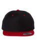 YP Classics - Premium Flat Bill Snapback Cap - 6089M - Black / Red