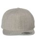 YP Classics - Premium Flat Bill Snapback Cap - 6089M - Heather Grey