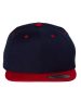 YP Classics - Premium Flat Bill Snapback Cap - 6089M - Navy / Red